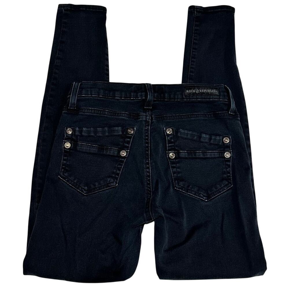 Rock & Republic Kashmiere Skinny Jean Dark Blue Stretchy Fabric